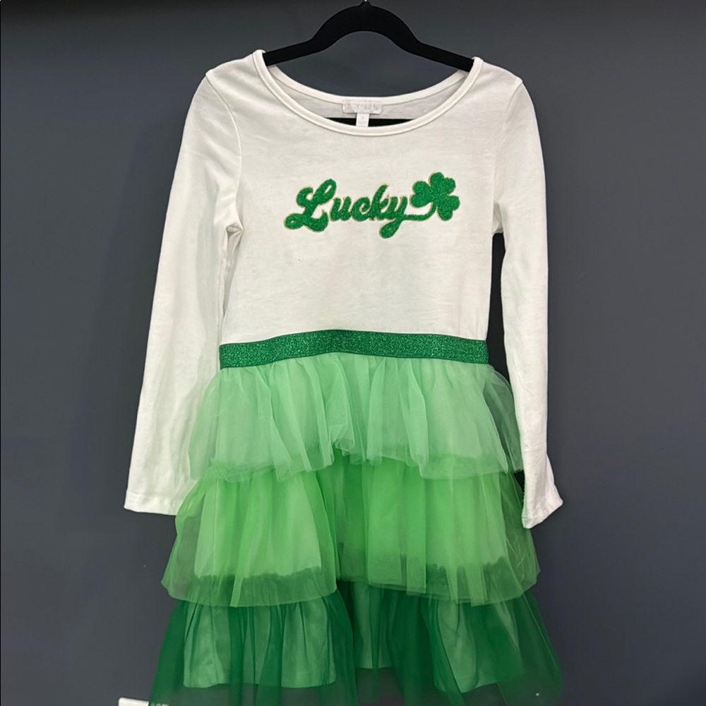 btween St Patrick’s Day Tulle Dress with headband